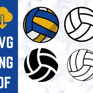Volleyball SVG Bundle | Volleyball Silhouette & Clipart | Sports SVG Bundle for Cricut and Silhouette Cutting Machines