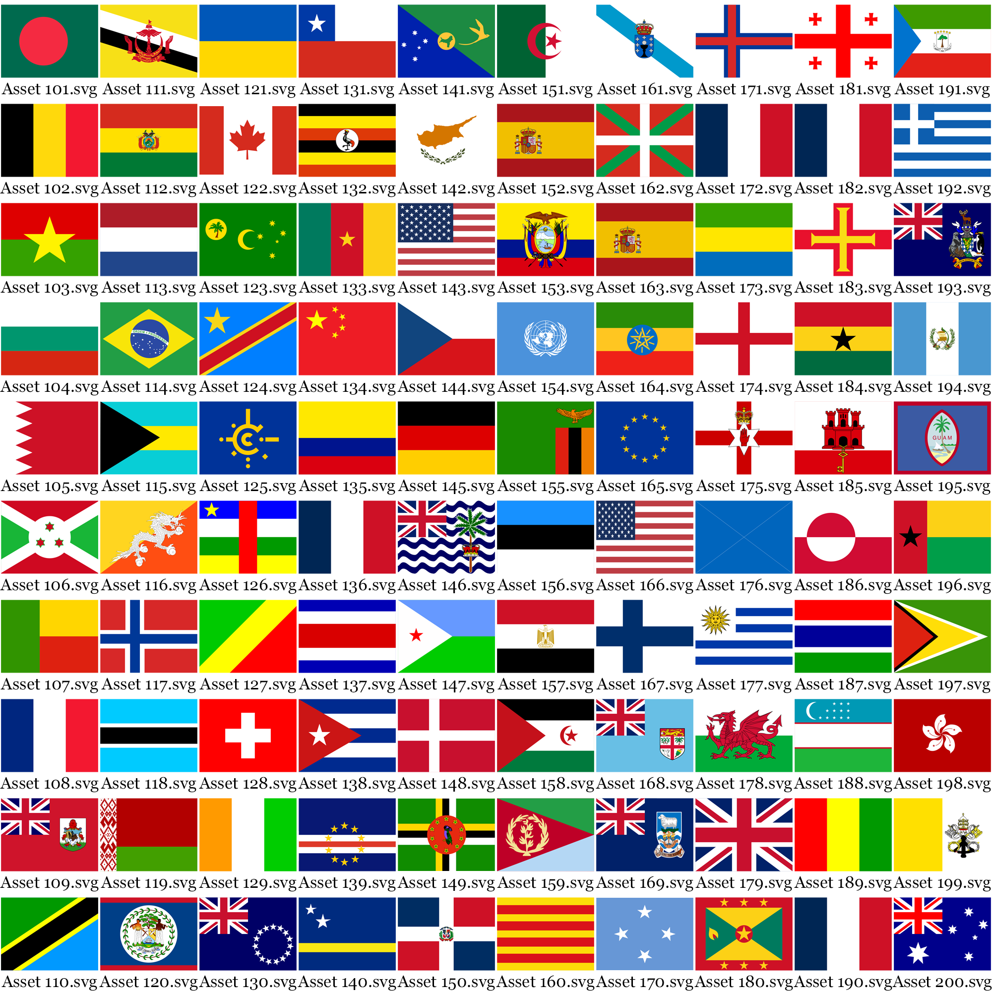 World Country Flags Icon Bundle | 250+ World Flag SVGs with Circle Backdrop | Digital Flag Set in Multiple Formats