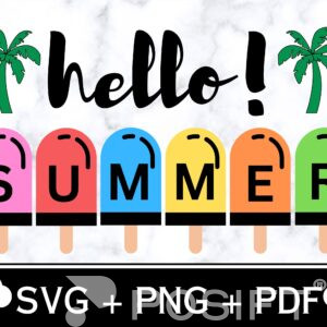 Hello Summer SVG Bundle Beach, Sun, and Fun Instant Download (1)