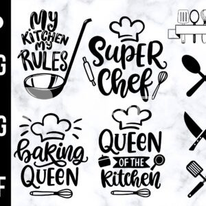 Kitchen SVG Bundle Baking, Cooking & Kitchen Quotes SVG Digital Download for Cricut & Silhouette (2)
