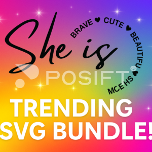 She Is Strong SVG Empowered Women & Mom SVG Bundle Digital Crafting Files (5)