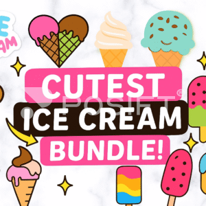 Sweet Ice Cream SVG Bundle Summer Dessert SVG & Clipart Collection Instant Download (1)
