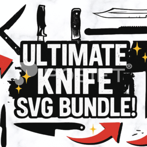 Knife Silhouette SVG Bundle | Sharp & Sleek Knife Designs | Digital Download in SVG, PNG, PDF
