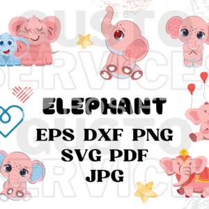 Easy Layered Elephant Svg Elephant Clipart Bundle Baby Elephant Svg Cute Elephant SVG Bundle Baby Elephant Clipart Digital Download